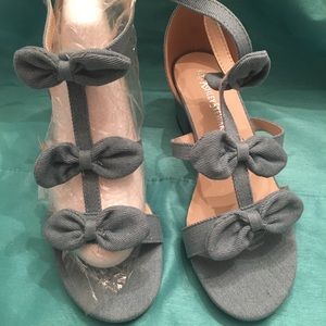 Shoes by Ashley Stewart NIB Size 8W Denim Fabric